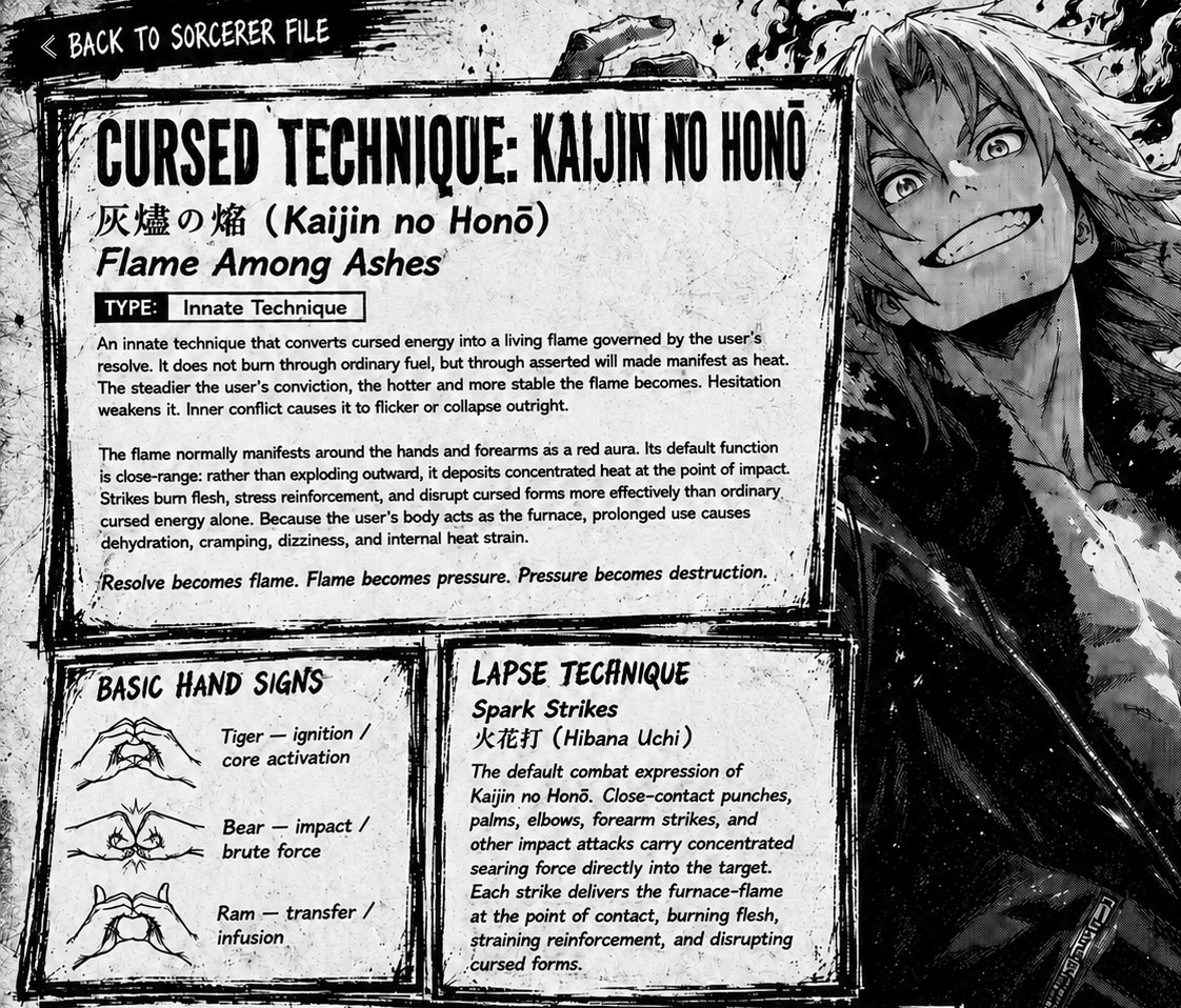 Kaijin no Hono cursed technique dossier
