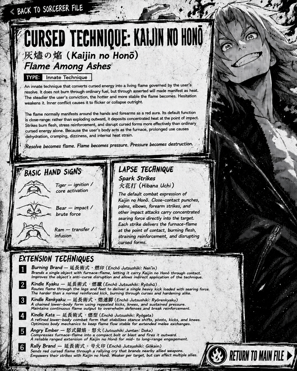 Kaijin no Hono cursed technique dossier