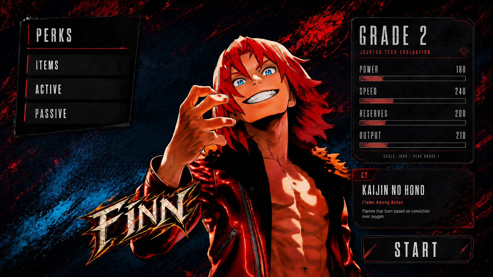 Finn McHale Jujutsu sorcerer selection screen